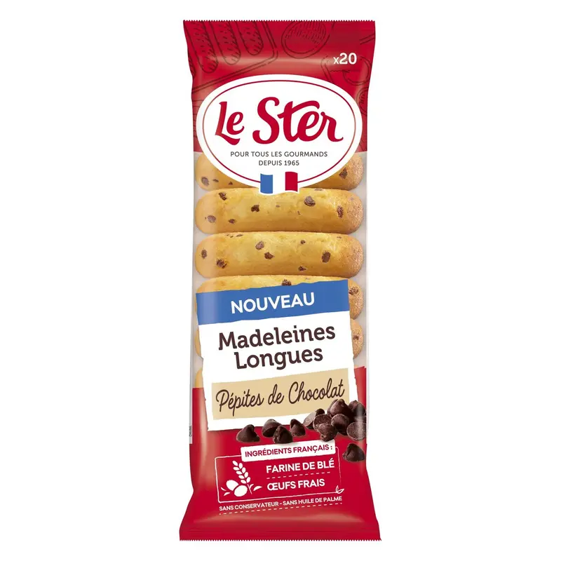 Madeleines Longues Pepites de Chocolat 250g