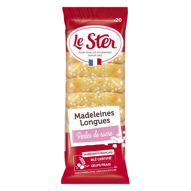 Madeleines Longues Perles de Sucre 250g