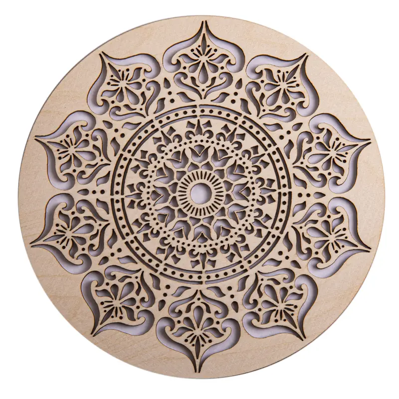 Mandala der inneren Weisheit aus Holz | Ø 20cm