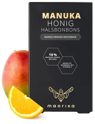 Manuka Halsbonbons - Mango Orange
