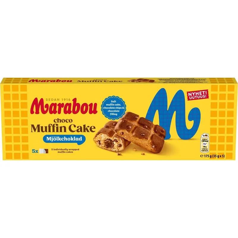 Marabou Choco Muffin Cake - Chocolate Muffin Cakes - 175g