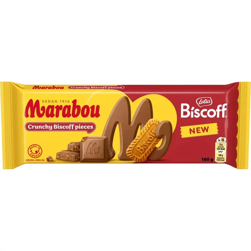Marabou Chokladkaka Biscoff - Chocolate cake Biscoff - 160g