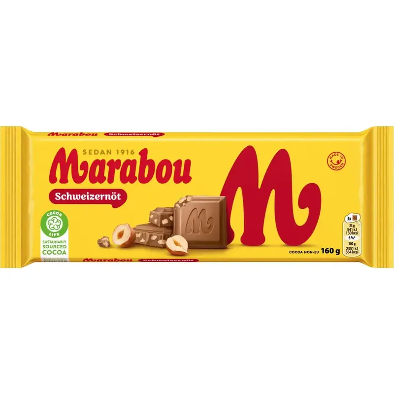 Marabou Schweizernöt - Hazelnut Chocolate 160 g
