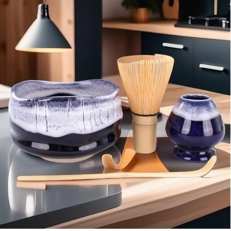 Matcha Grün Tee Set Orenji inkl. Matcha Besen Geschenk