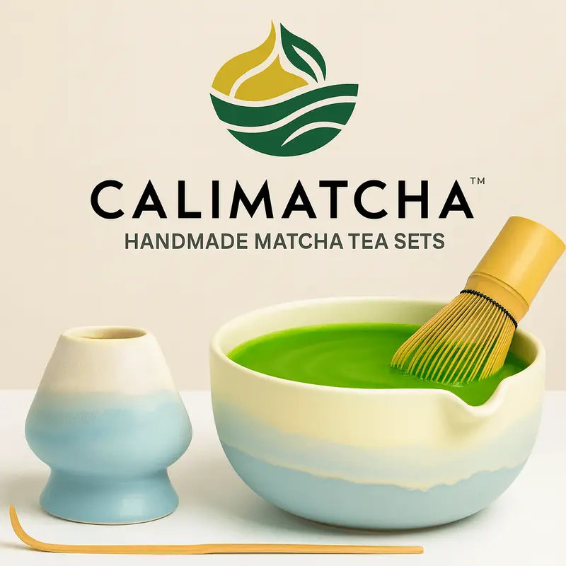 Matcha Latte Set "Fuji Meer" - Keramik, 4 Teile