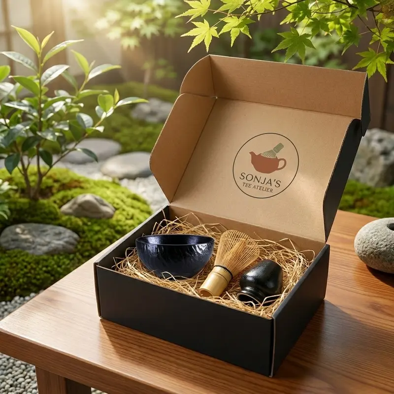 Matcha Set Rokku Ishi mit Matchabesen Geschenkidee