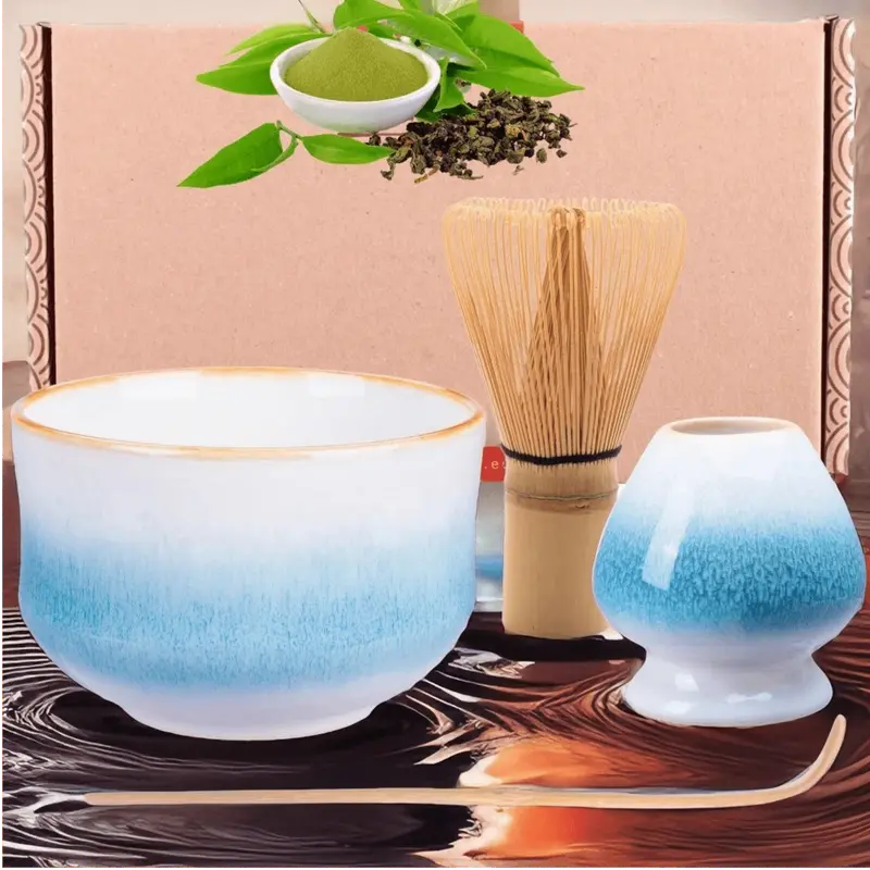 Matcha Tee Set Enzian inkl.Besen Geschenkidee