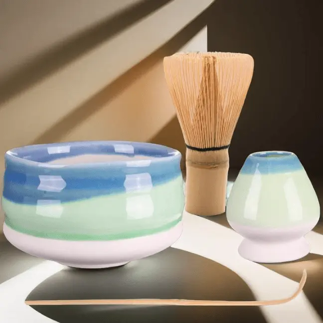 Matcha Tee Set Kiiro inkl. Matcha Besen Geschenk Idee