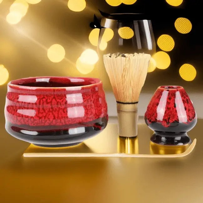 Matcha Tee Set Reddo inkl. Matcha Besen Geschenk