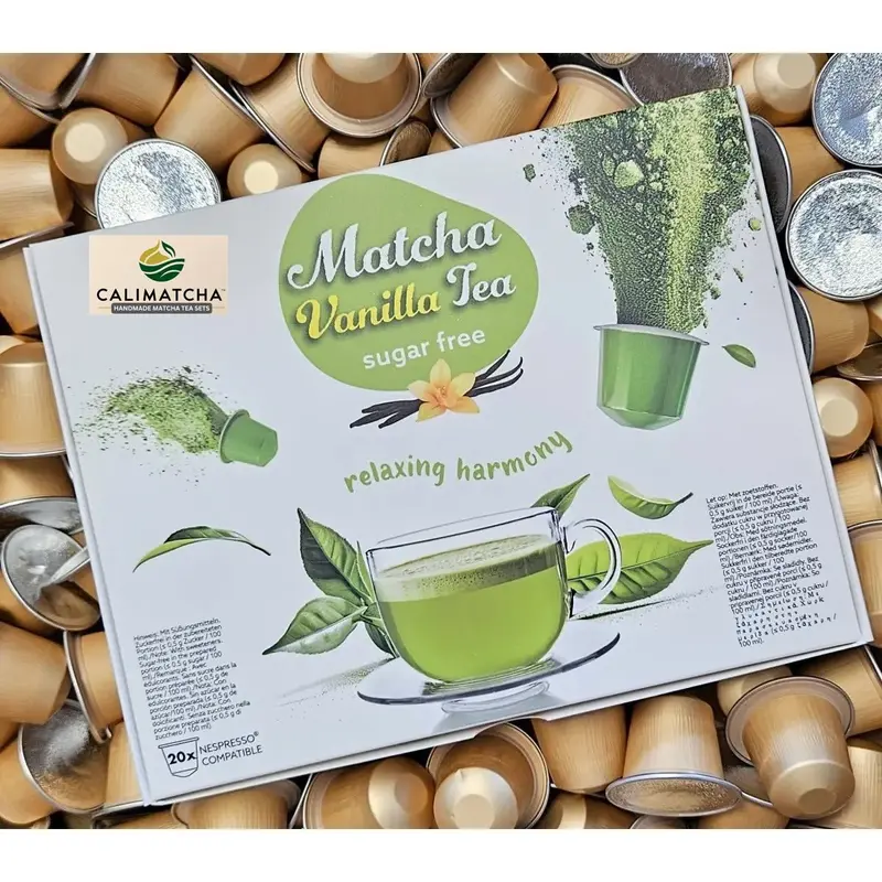 Matcha Vanille Tee Kapseln 20 Stück kompatibel mit Nespresso
