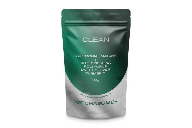Matchasome+ CLEAN, Bio, 150g – Matcha Detox mit Kurkuma & Spirulina
