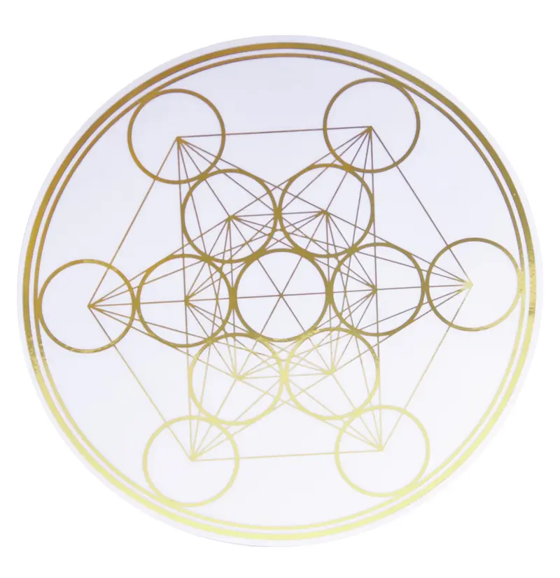 Metatrons Würfel Aufkleber | wiederablösbar | Ø 18cm