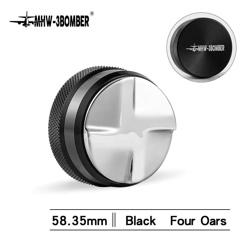 MHW-3BOMBER CD-Texture Leveling Tool 58.35 mm – ebenes Kaffeebett vor dem Tampen