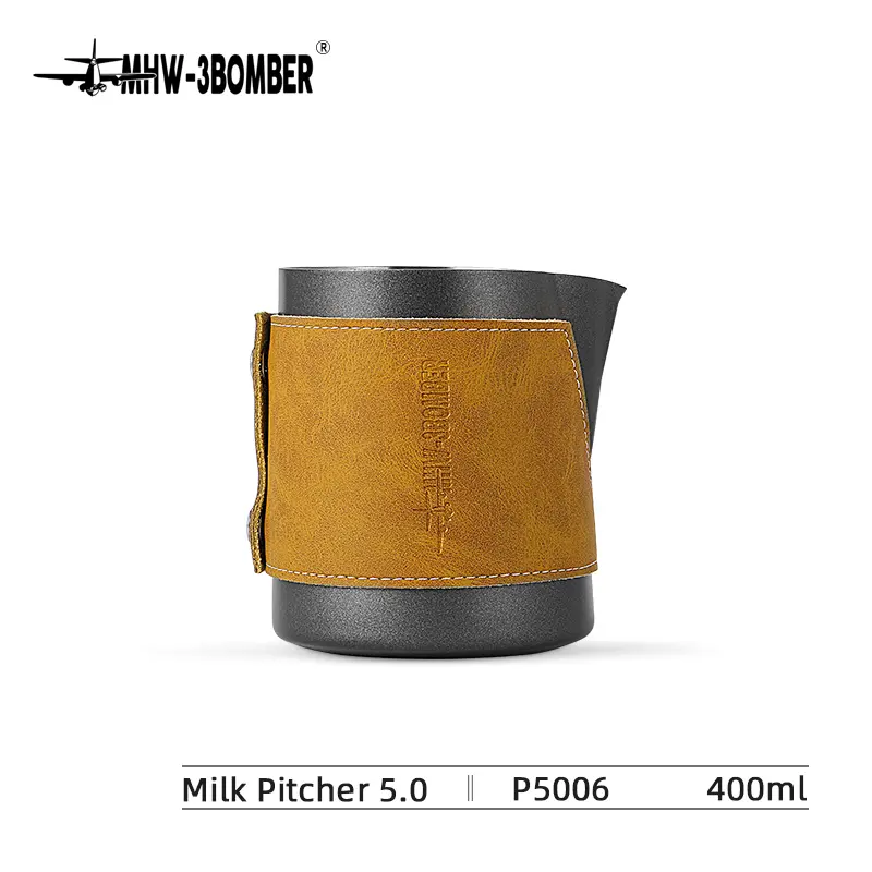MHW-3BOMBER Milch Pitcher Ohne Griff Schwarz 400 ml