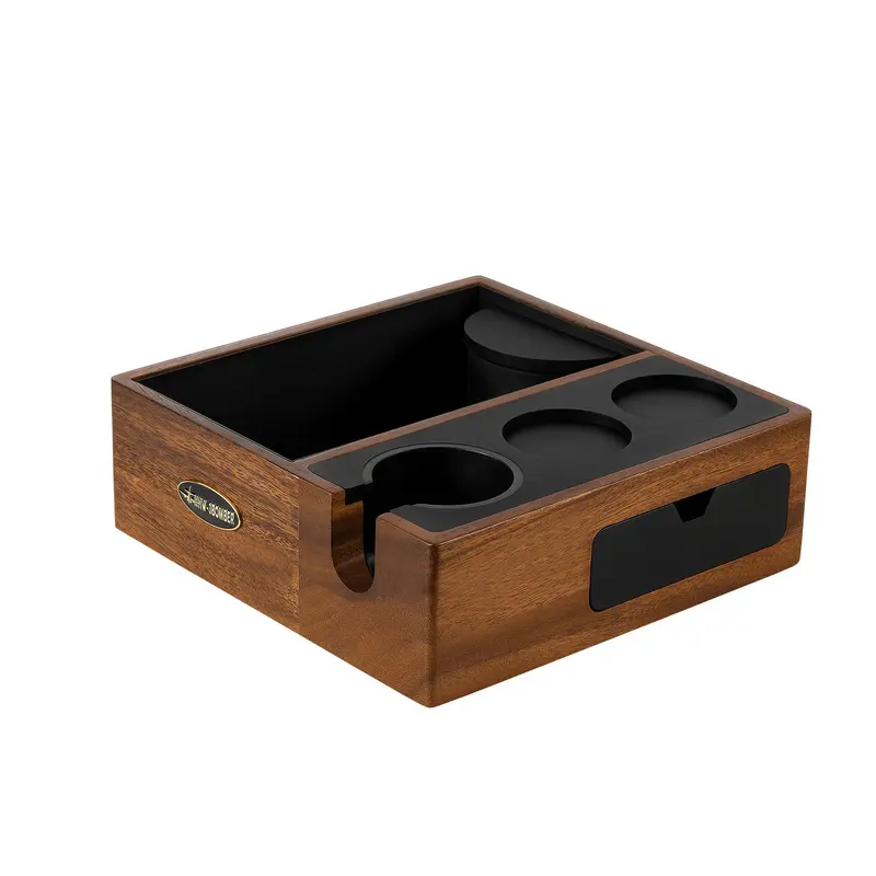 MHW-3BOMBER Multifunktionale Knock Box 51–58 mm – Tamperstation, Abschlagbox und Schublade in einem