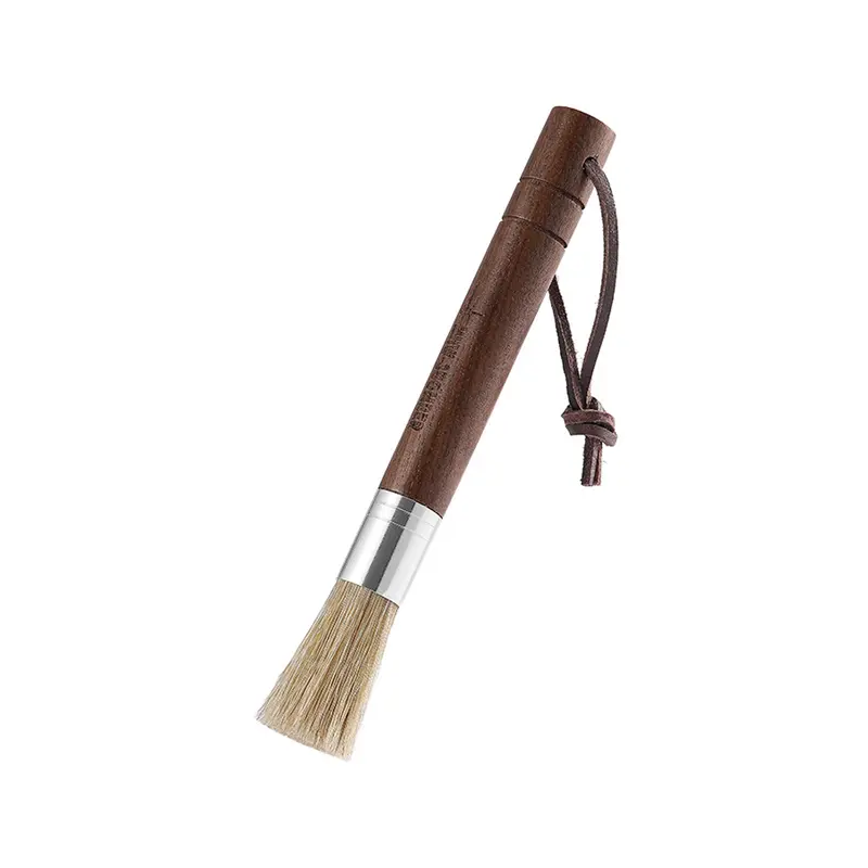 MHW-3BOMBER Wings Cylindrical Brush Walnut – runder Barista-Pinsel mit Nussbaumgriff