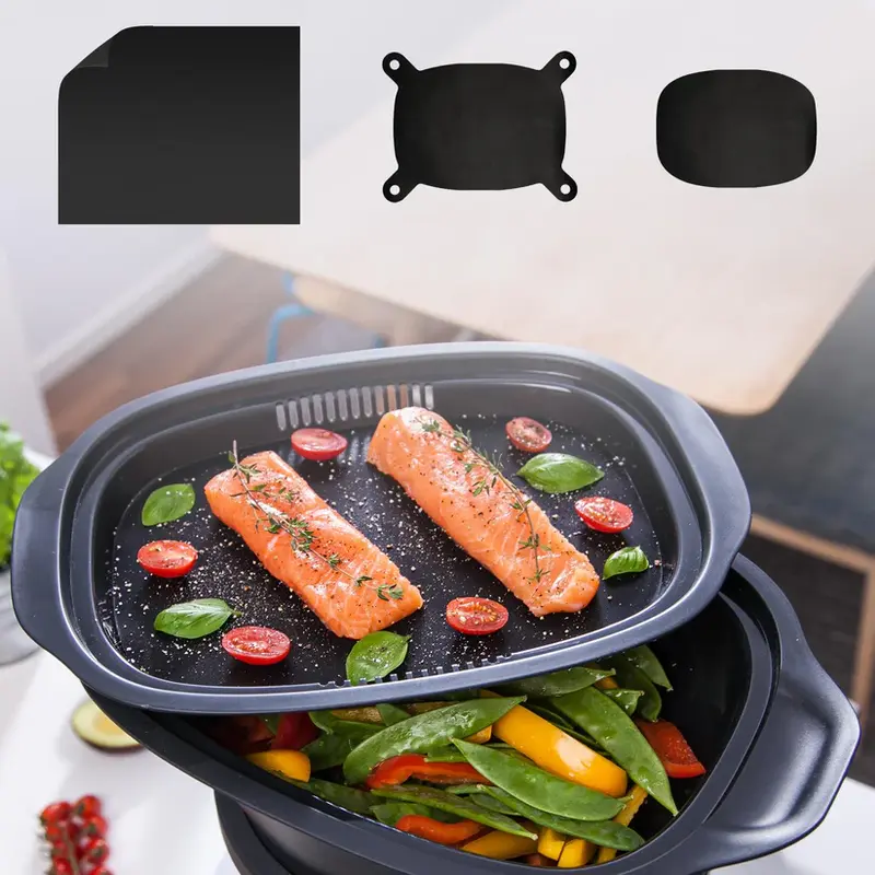 mixcover Dauerbackfolie – Backpapier für Varoma Einlegeboden passend für Thermomix TM7 (3er-Set)