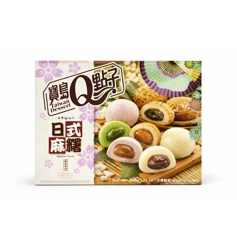 Mochi japonais assortis – 5 saveurs - 600g