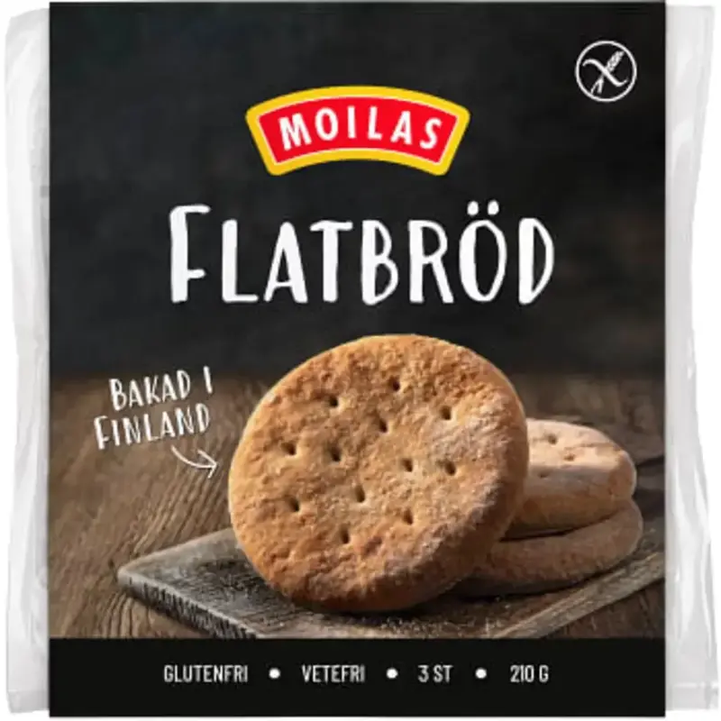 Moilas Flatbröd Glutenfritt 3-p - Flatbread Gluten-free 3-p