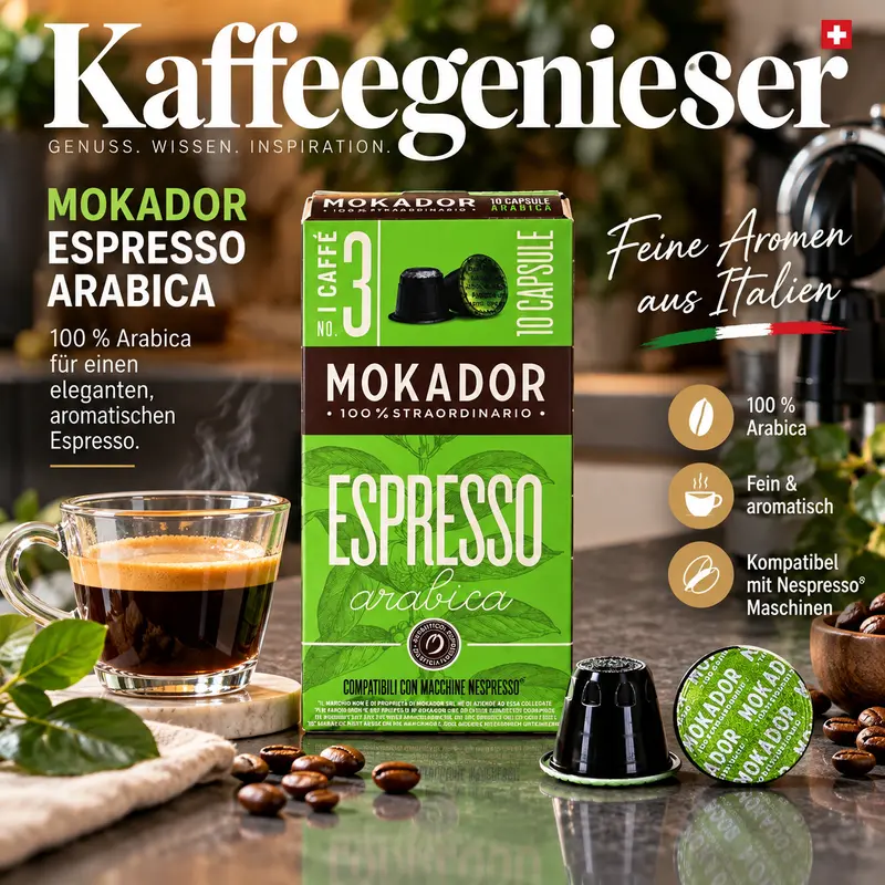 Mokador Espresso 100% Arabica 100 Nespresso® kompatible Kapseln