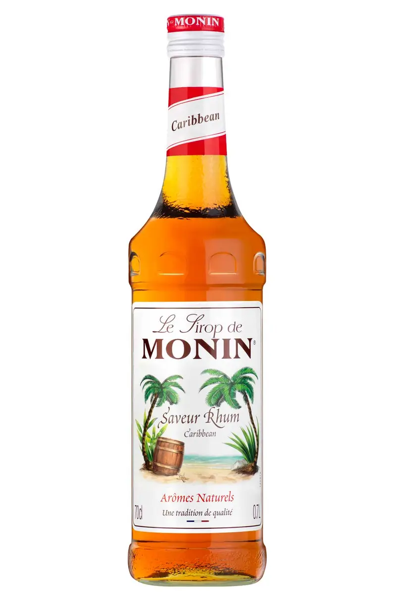 MONIN Sirup Caribbean Rum Taste – Alkoholfreies Rum-Aroma für Kaffee & Cocktails