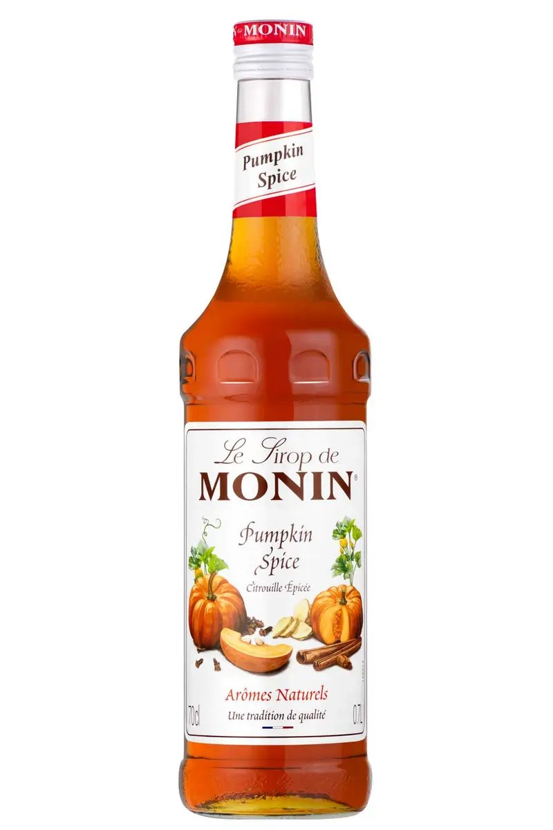 MONIN Sirup Pumpkin Spice – Kürbis, Zimt & Nelke für Latte & heisse Schokolade