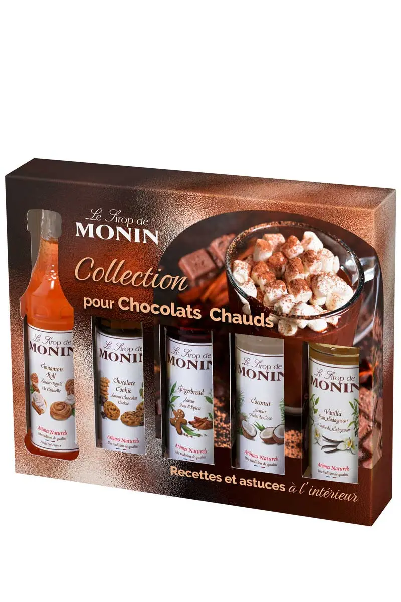 MONIN Sirup-Set Heisse Schokolade – 5 Mini-Sirupe zum Entdecken & Verschenken