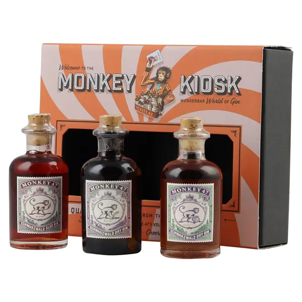 Monkey 47 Schwarzwald Gin Kiosk 3er-Geschenkset - 3x 5cl