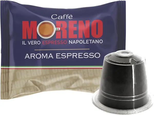 Moreno Aroma Espresso Nespresso® kompatibel – 100er Promo-Pack mit Gläsern
