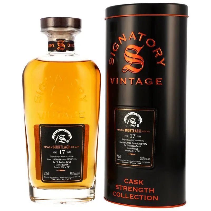 Mortlach 2008/2025 - 17 y.o. - 1st Fill Bourbon Barrel #800108 - Signatory Symingtons Choice
