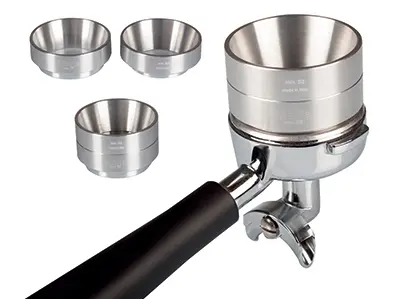 MOTTA Doppel-Dosiertrichter Aluminium 53+58mm