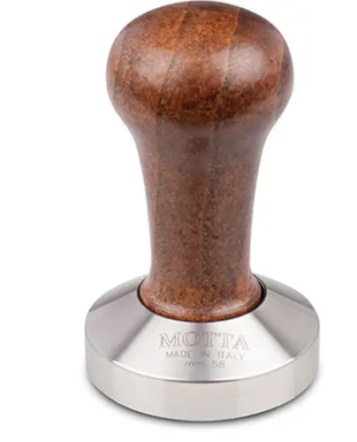 MOTTA Tamper flach "Holz" braun 58 mm