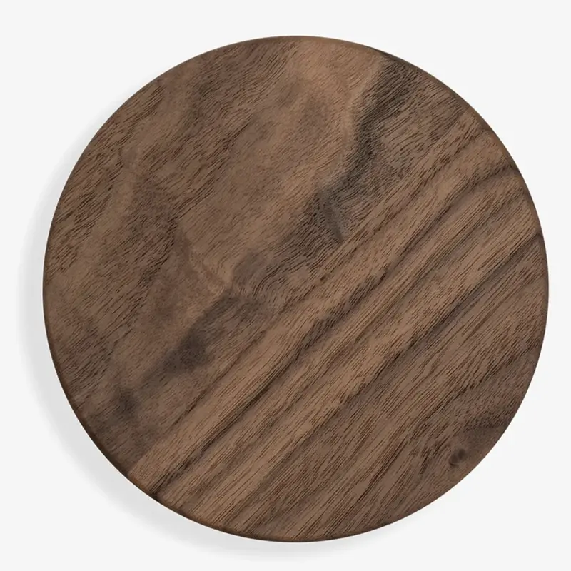 Mühlendeckel Eureka Libra Nussbaum Holz rund