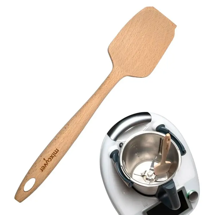 Nachhaltiger Holz-Spatel für Thermomix TM7, TM6,TM5,TM31 Drehkellenspatel Teigschaber