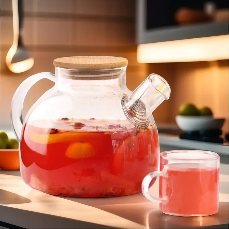 Nachhaltiger Teegenuss Glas-Teekanne für ein gesundes Teetrinken