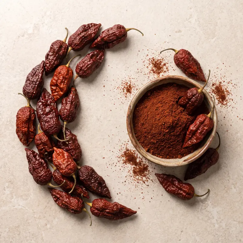Naga Bhut Jolokia Chilipulver | extrem scharf, fruchtig-rauchig | im Beutel | 10 g