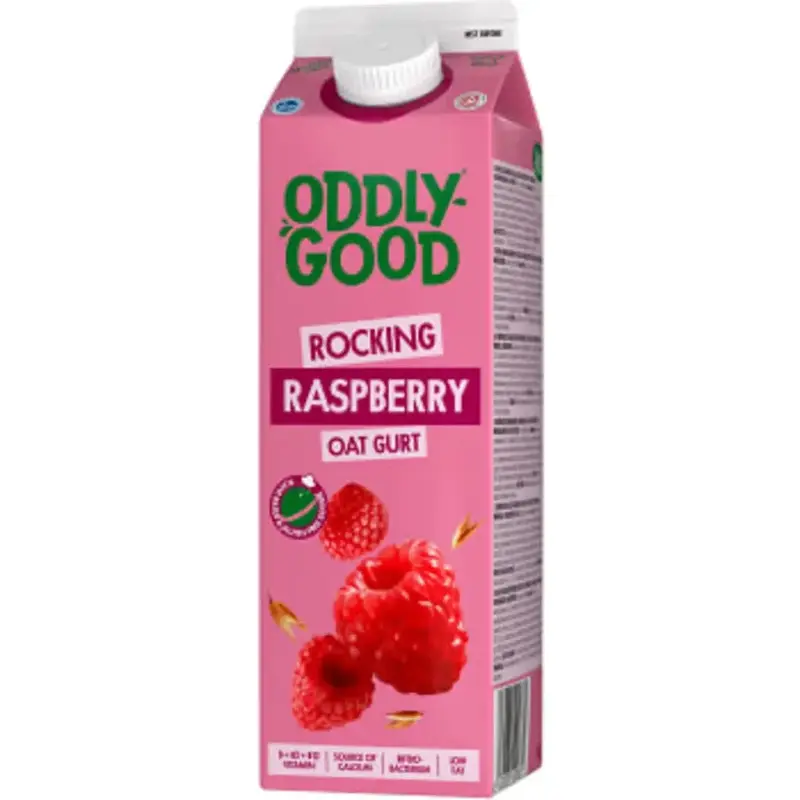Oddlygood Havregurt Hallon - Oatmeal Raspberry - 1l