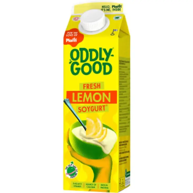 Oddlygood Mellanmål Soygurt Citron - Yogurt Lemon - 1l
