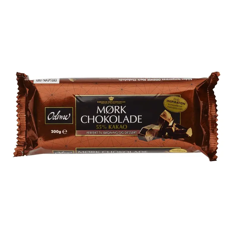 Odense Mörk Blockchoklad - Dark Baking-Chocolate 200 g