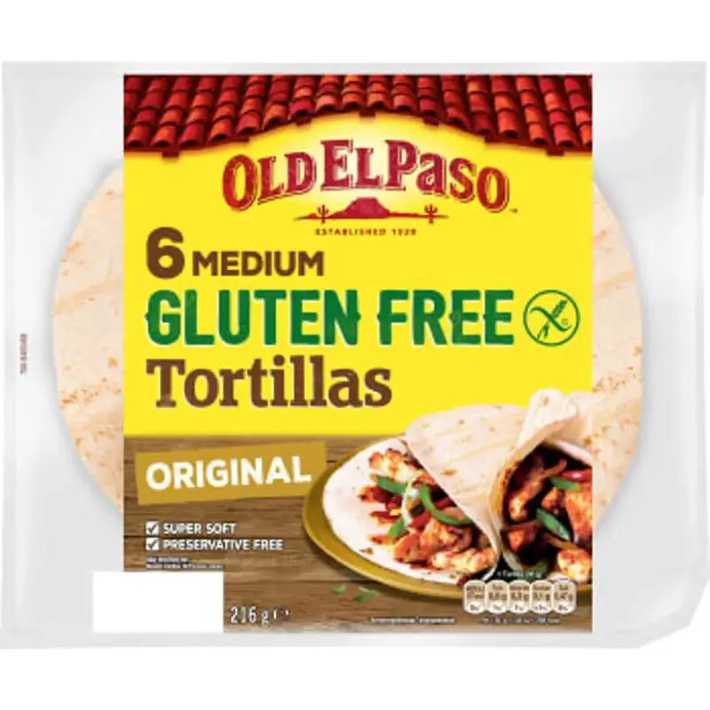 Old el Paso Tacobröd Tortilla Glutenfri - Tortilla Wraps 6-p Gluten-free - 216 g
