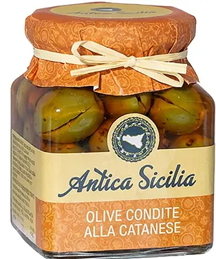 Olive condite alla catanese in olio EVO 280g