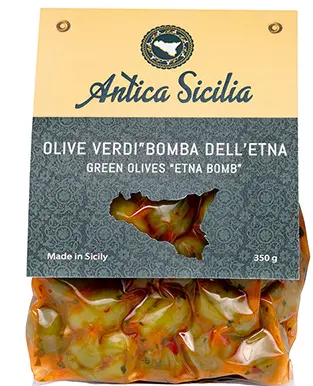 Olive verdi "Bomba dell'Etna" 350g