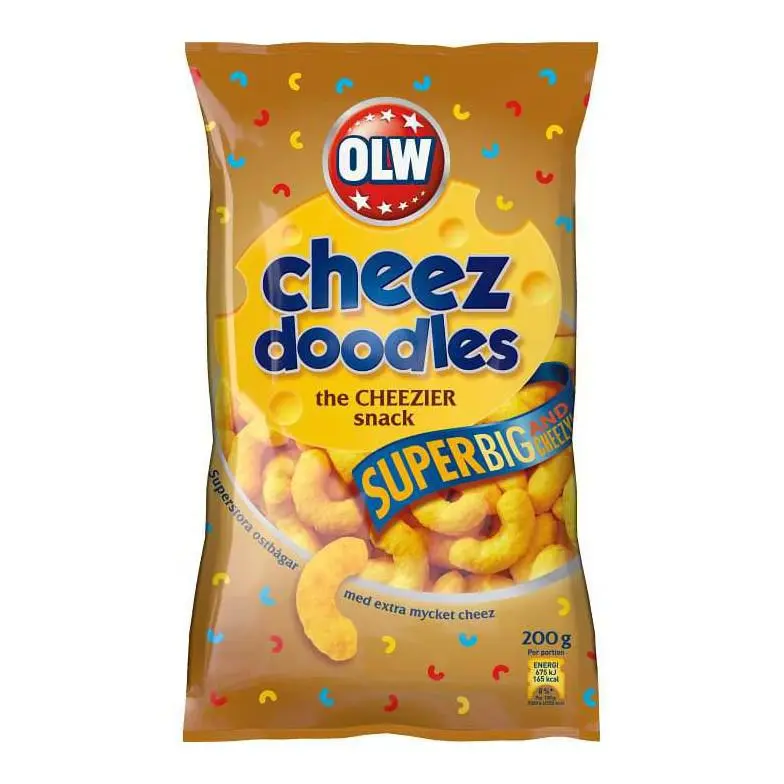 OLW Cheez Doodles Super Big - Cheese Corn Snacks 200g