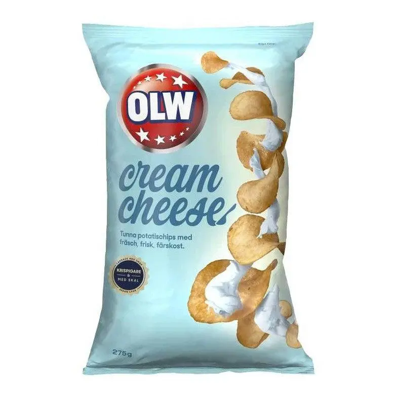 OLW Cream Cheese Chips - Cream cheese Potato Crisps 275 g