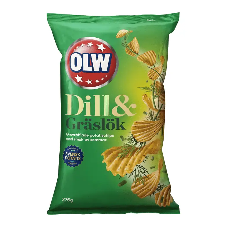 OLW Dill & Gräslök - Dill & Chives Crisps 275 g