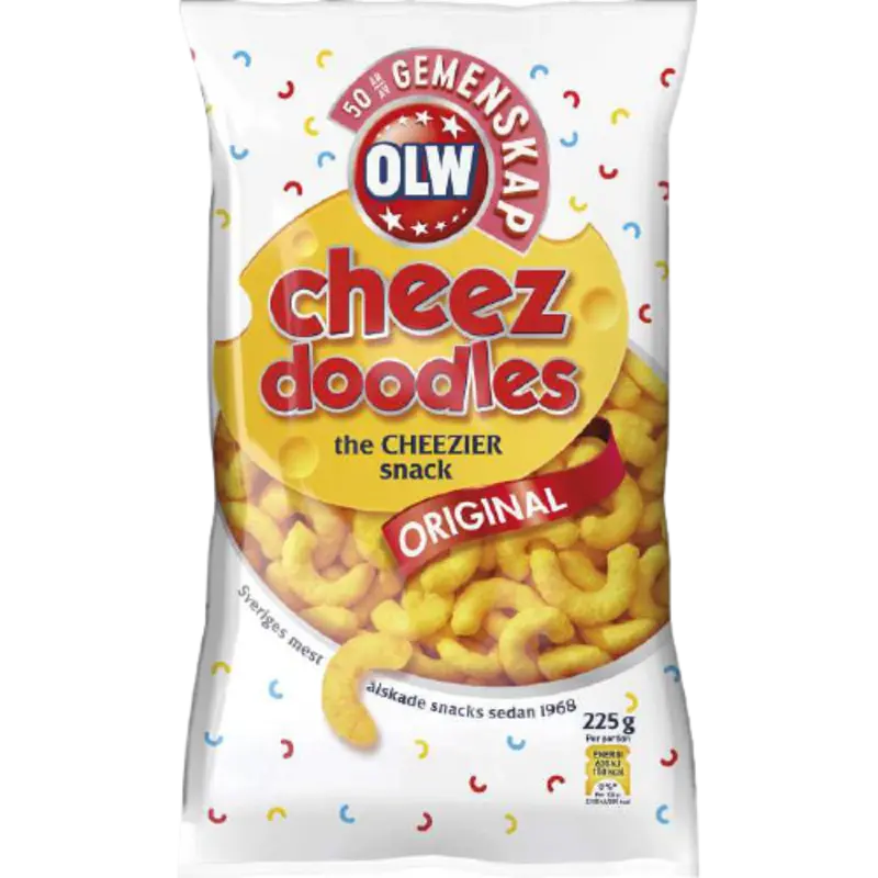OLW Ostbågar Cheez Doodles - Cheese Corn Doodles 225g