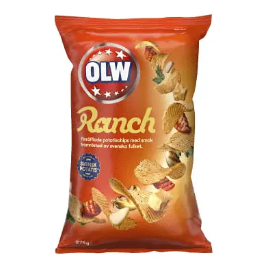 OLW Ranch Potatischips - Potato Crisps Ranch 275 g