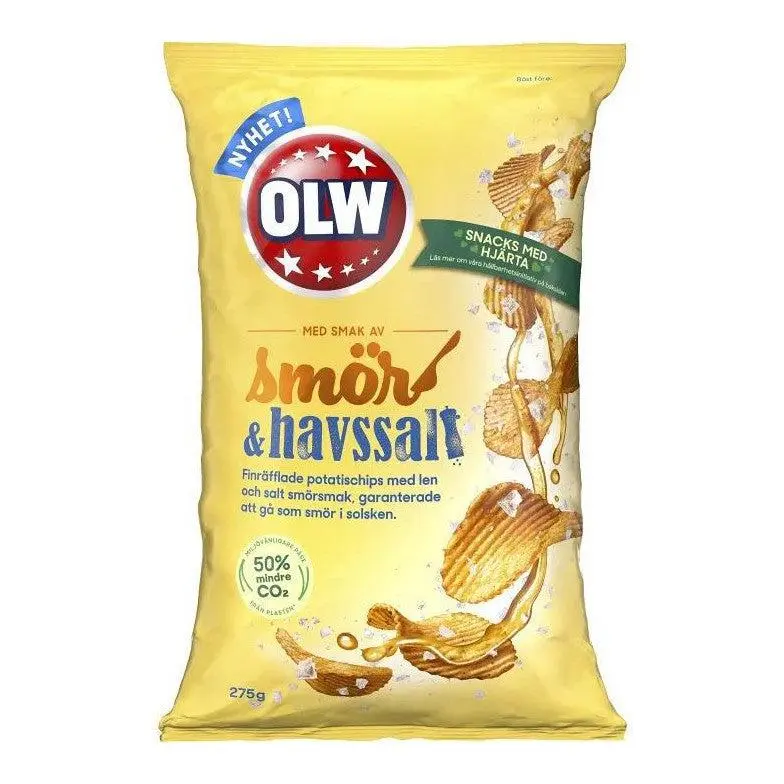 OLW Smör & Havssalt - Potato Crisps Butter and Sea Salt 275 g