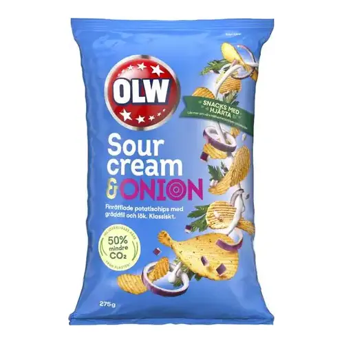 OLW Sourcream & Onion Crisps 275 g