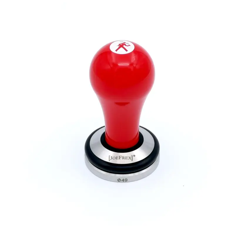 Olympia Express Tamper 49mm rot mit Logo für Cremina